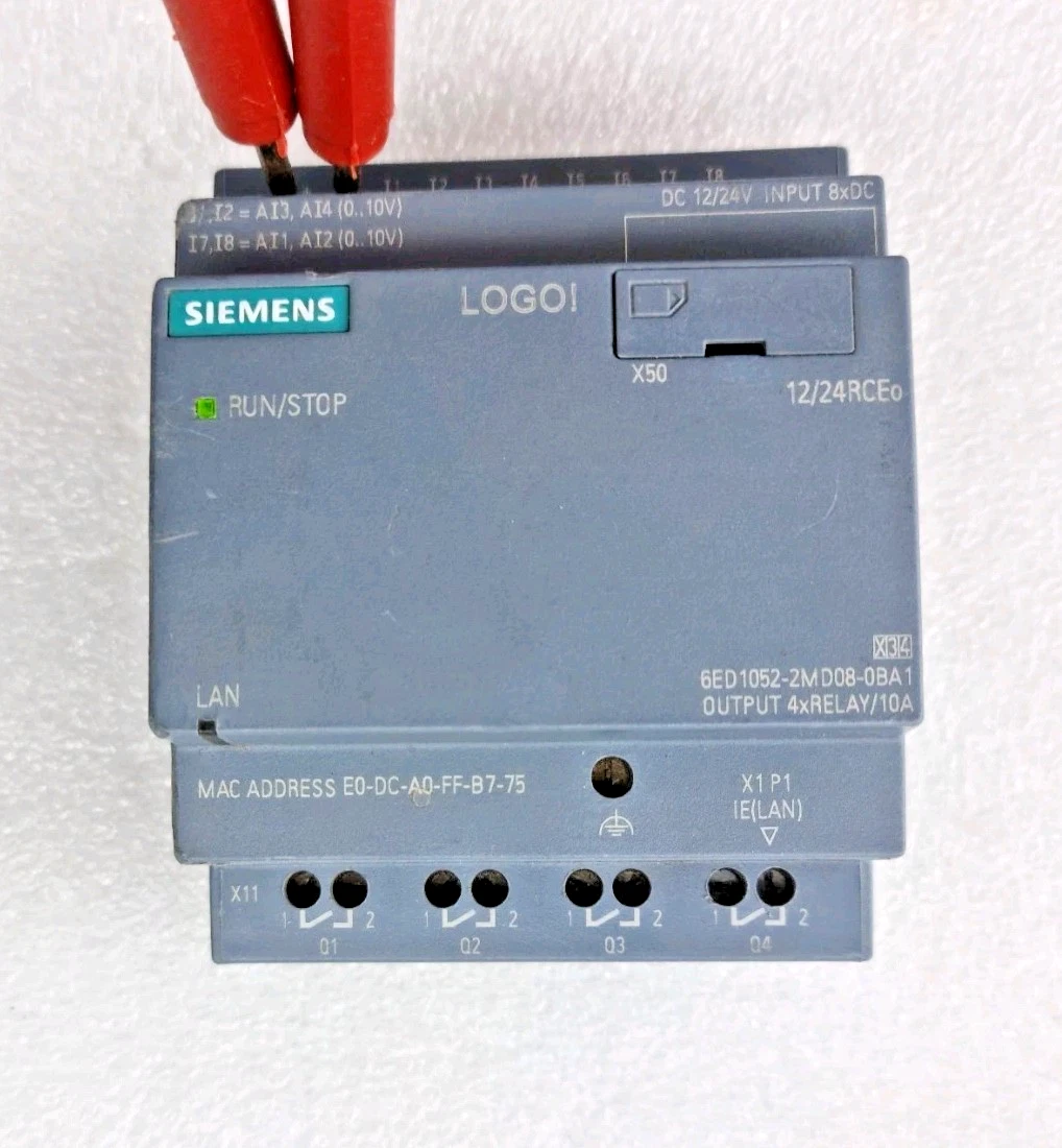 USED WORKING SIEMENS LOGO 12/24RCE 6ED1052-2MD08-0BA1 DC 12/24V 6ED10522MD080BA1